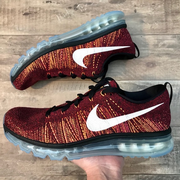 Nike Flyknit Air Max Men’s Size 10 Black/Red/Multi - Picture 11 of 16